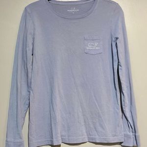 ✨Vineyard Vines✨ Purpleish & White Long-sleeve Tee